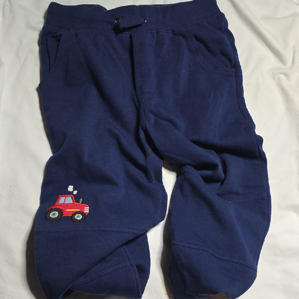Gymboree Navy Sweatpants with Red Tractor